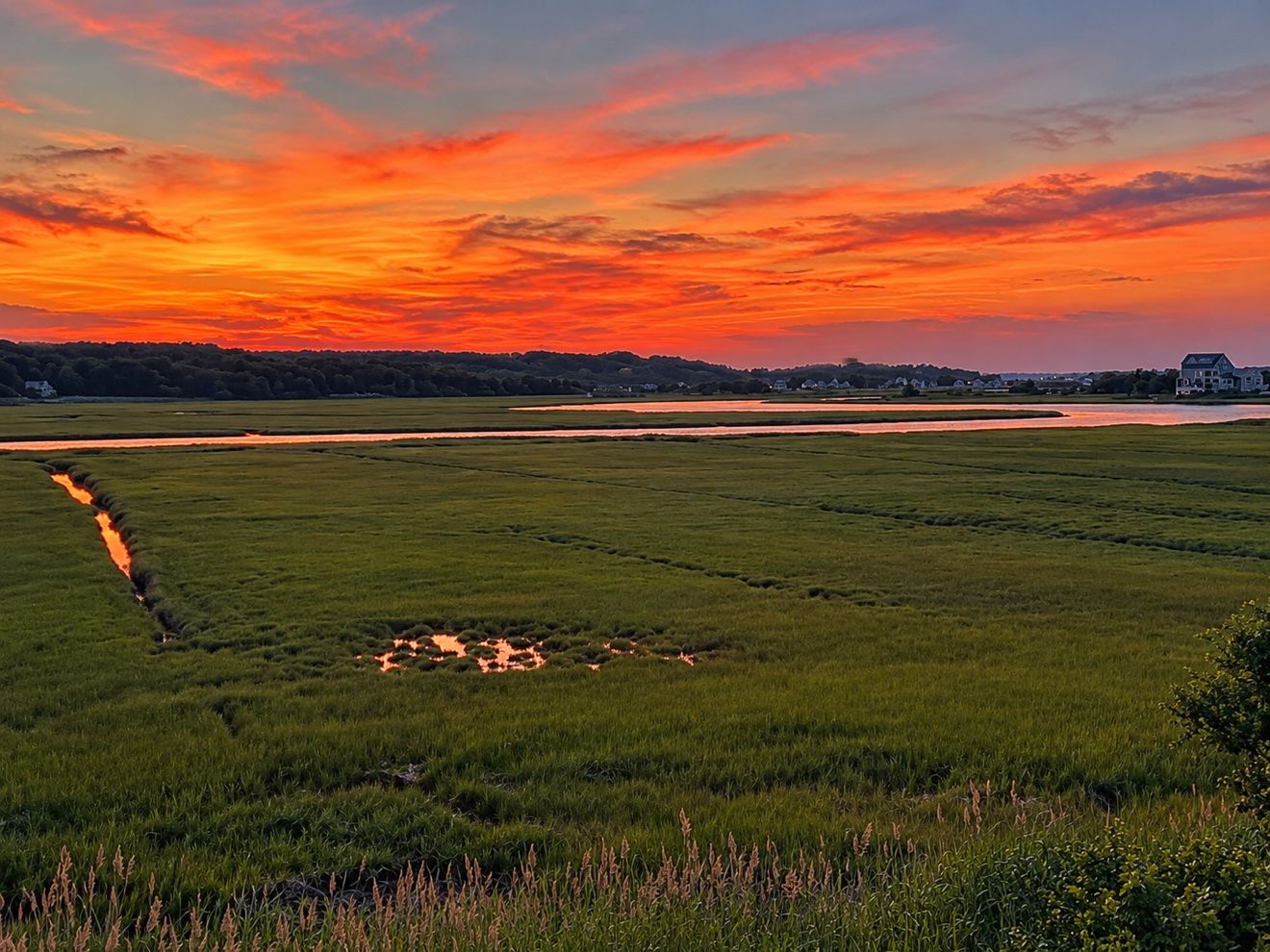 Sunset over the South River marsh